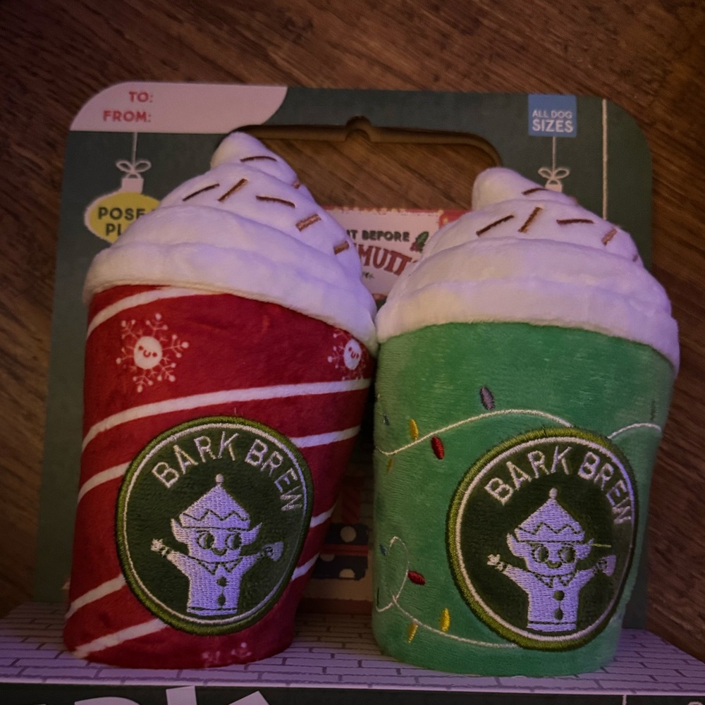 Bark Box XL dog toys NEW puppermint mocha
